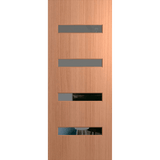 Wooden door with gray slats. BFR405SPMGrey.