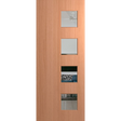 Wooden door with glass panels on a white background.BFR407SPMClear