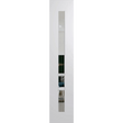 White door with a narrow glass panel on a green background. BFR409DuracoteClear
