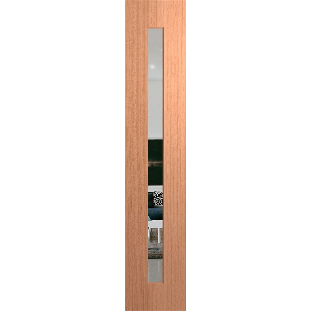 Wooden door with a glass panel on a transparent background. BFR409SPMClear.
