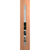 Wooden door with a glass panel on a transparent background. BFR409SPMClear.