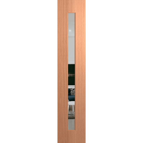 Wooden door with a glass panel on a transparent background. BFR409SPMClear.