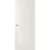 Corinthian Balmoral PBAL 10 internal door in white with arched routed design, shown against a green background