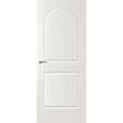 White door with a silver handle on a green background. Balmoral-PBAL11.