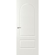 White door with a silver handle on a green background. Balmoral-PBAL12.
