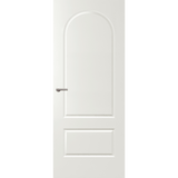 Corinthian Balmoral PBAL 12 primed MDF internal door with a silver handle displayed against a green background