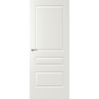 White door with a silver handle on a green background. Balmoral-PBAL3. 