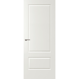 White door with a silver handle on a green background. Balmoral-PBAL5