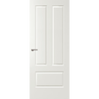 White door with a silver handle on a green background. Balmoral-PBAL6.