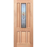 Belgravia-G Entrance Door featuring Rose Jewel Spotswood Frost glazing in solid maple timber