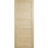 Corinthian Blonde Oak AWO 5 solid timber entrance door with five rectangular panels