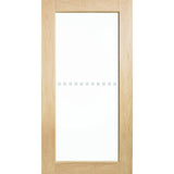 Corinthian Blonde Oak AWO 21 entrance door with clear glass panels
