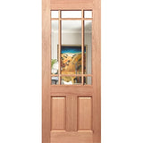 Crown Calais solid timber entrance door with 5mm clear glass