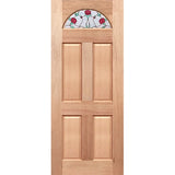 Carolina Entrance Door in 3 Rose Frost solid maple timber with three glazed panels