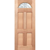 Carolina Gluechip solid maple front door with textured glass panels