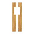 Wooden door panel with geometric cutout on a transparent background. Cedar-Pair