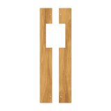 Wooden door panel with geometric cutout on a transparent background. Cedar-Pair