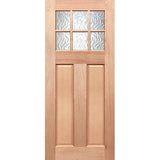 Colonial Classic 6L Entrance Door in Flame finish with six-light colonial design and decorative glazing