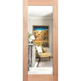 Edwardian V1G internal door with 5mm toughened clear glass, stain grade timber finish