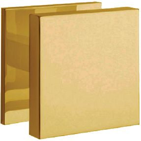 Two gold-colored books with a textured cover on a white background. EntrancePullHandleSquarePB100mm