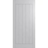 Hume Frontier Ultimate Barn Door FBDU1 showing the frame and infill shaker style construction in a Primecoat MDF finish