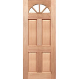 Crown Doors Fanlight Entrance door with 5mm clear glazing in solid maple timber