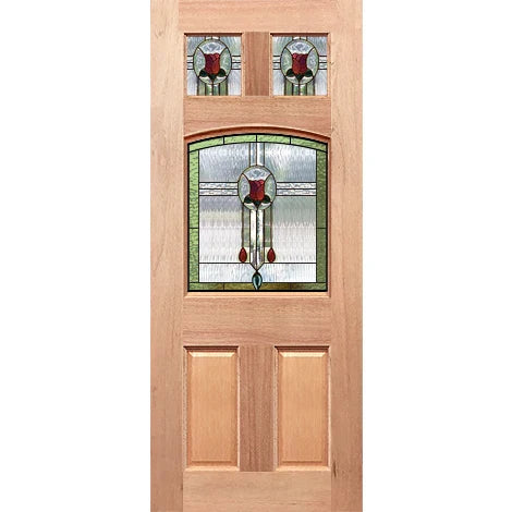 Federation Curved Top GL Entrance - English Rose-LL Triple Glazed