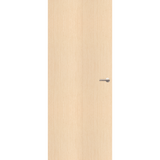 Beige wooden door with a silver handle on a transparent background. Flush White Oak Interior Corinthian Door
