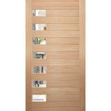 Four Seas FS-H7G-Clear solid engineered Merati timber entrance door