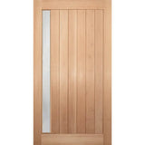 Four Seas FS-VG-Translucent solid Merati timber entrance door, shown raw and unstained