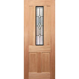 OWT-04G Entrance Door with triple glazed DIA CL/BK panels in solid engineered Meranti timber