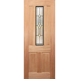 Four Seas OWT-04G entrance door with triple glazed DIA CL/CP panels in solid engineered Merati timber with maple veneer