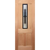 Four Seas OWT-04G Entrance Door Triple Glazed DIA DB/BK in solid engineered Meranti timber with maple veneer