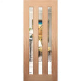 Four Seas OWT-3VL Entrance Door in Clear solid Meranti timber, shown closed