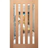 Four Seas OWT-5VL Entrance Door in Clear finish, solid Meranti timber with clear glass panels
