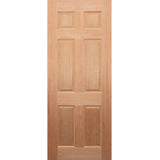Four Seas OWT-6P internal door showing raised panel design in solid engineered Meranti timber with maple veneer