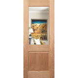 Four Seas OWT-2G Entrance Door in Clear finish showing the front face of the solid Meranti timber door