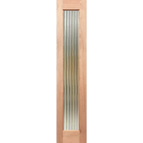 Four Seas OWT-023G SL Entrance Narrowline sidelight featuring a single translucent glass panel in solid Meranti timber