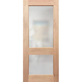 French 2G Entrance Door made of solid timber with translucent glazing