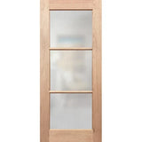 Crown French 3L internal glazed french door with double-glazed translucent glass panels shown in solid maple timber