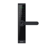 Black digital door lock with Aulock branding on a white background. GlorySeriesH06WifiSmartLock_2