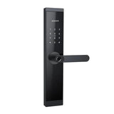 Black digital door lock with Aulock branding on a white background. GlorySeriesH06WifiSmartLock_3