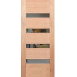 Grange 4G SQ Modern solid timber entrance door with laminated grey glass