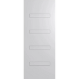 Hume Accent HA40 primed MDF internal door featuring horizontal and vertical routed lines