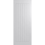 Hume Doors Accent HAG12 internal timber door showing horizontal and vertical routed lines