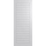 Hume Doors Accent HAG14 primecoat MDF internal door with horizontal and vertical rout lines