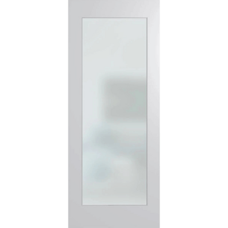 Hume Doors Humecraft HMC11 Primecoat MDF internal door shown with translucent glazing