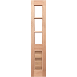Slim wooden door with glass panels. HalfFrench3L-LVSidelight.