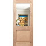 Half French 1G1P internal door with one clear glass panel and solid maple timber