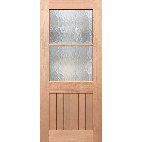 Half French 2L-VGroove Entrance - Toughened Cathedral